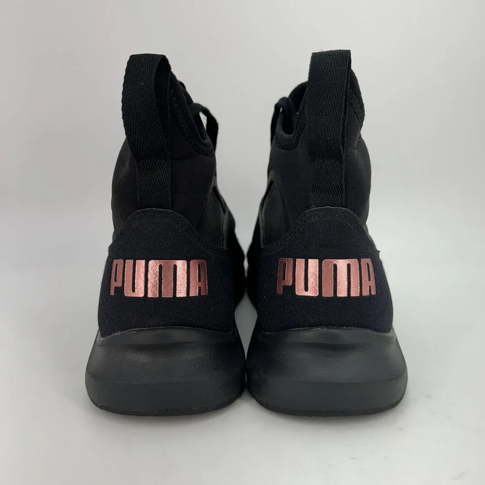PUMA Ignite Shoes Womens Size 9 Black Mesh Mid Top Training Sneakers 190818 05